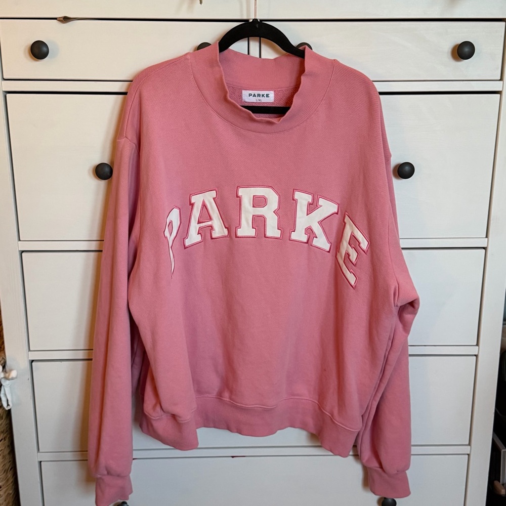 Parke Heritage Varsity Mockneck Conch + White